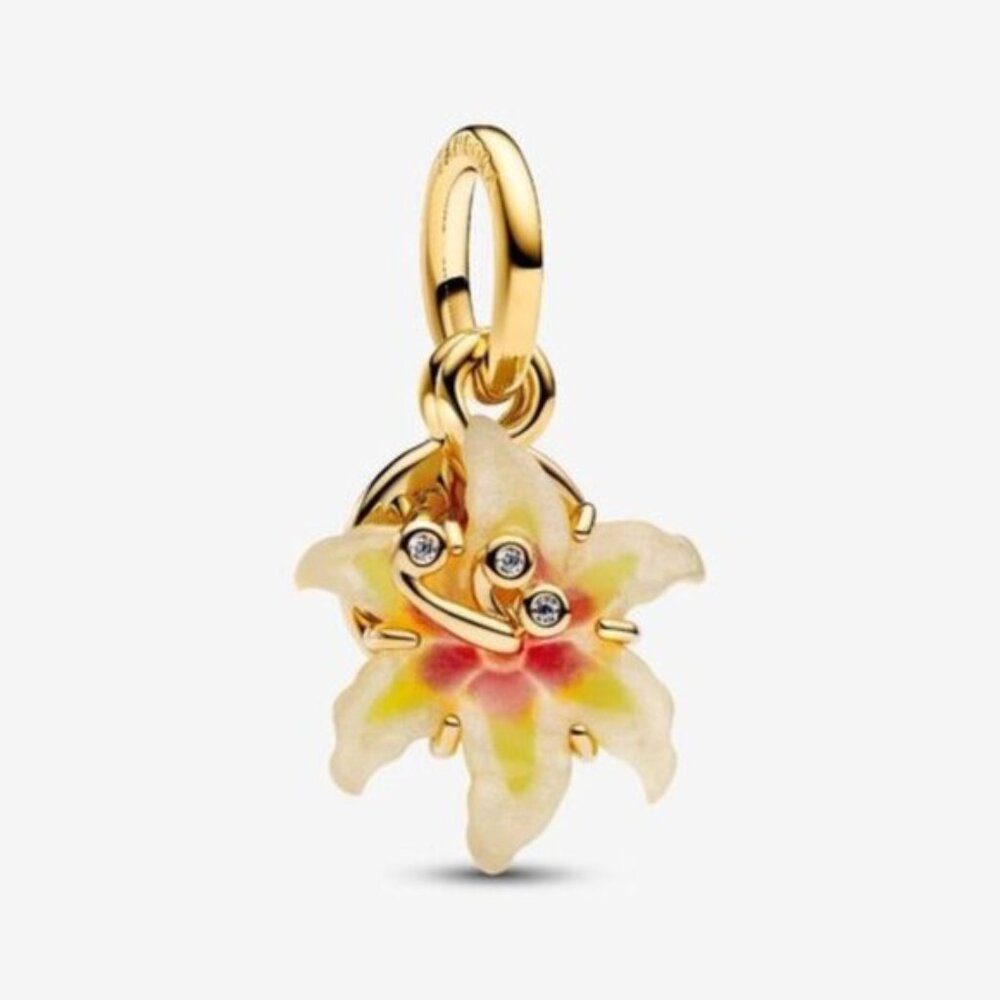 NWT Pandora Disney Tangled Sundrop Flower Glow-in-the-dark Charm